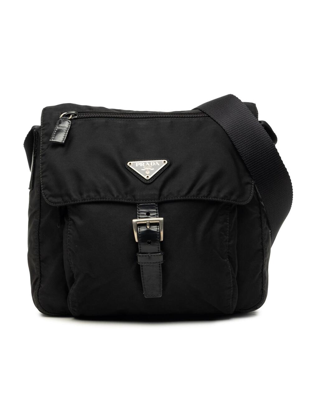 Prada Tessuto Zip Buckle Messenger Bag #340333P47B
